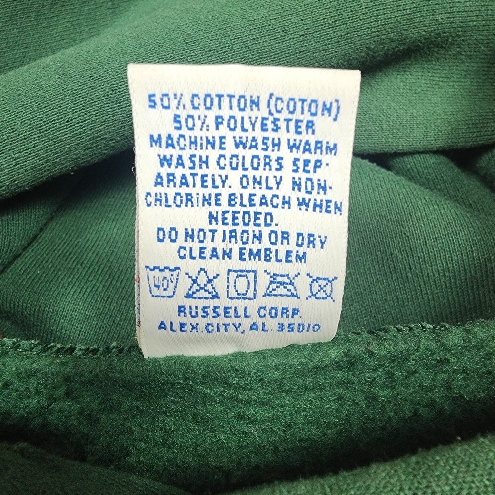 Vintage Green Bay Packers Hoodie Mens XL Green NFL Russell Athletic Made USA - Picture 5 of 12